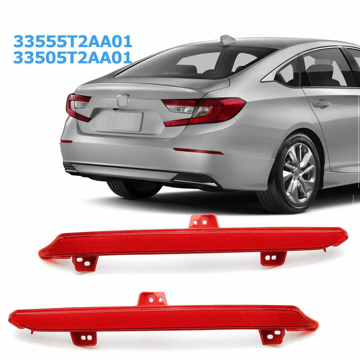 Левый/правый отражатель заднего бампера для Honda Accord Sedan 2018 2019 2020 + 33555-TVA-H01/33505-TVA-H01