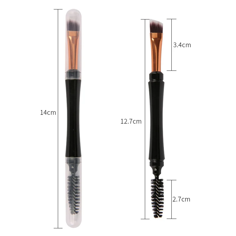 Двусторонние кисти для бровей расческа профессионального макияжа пудры