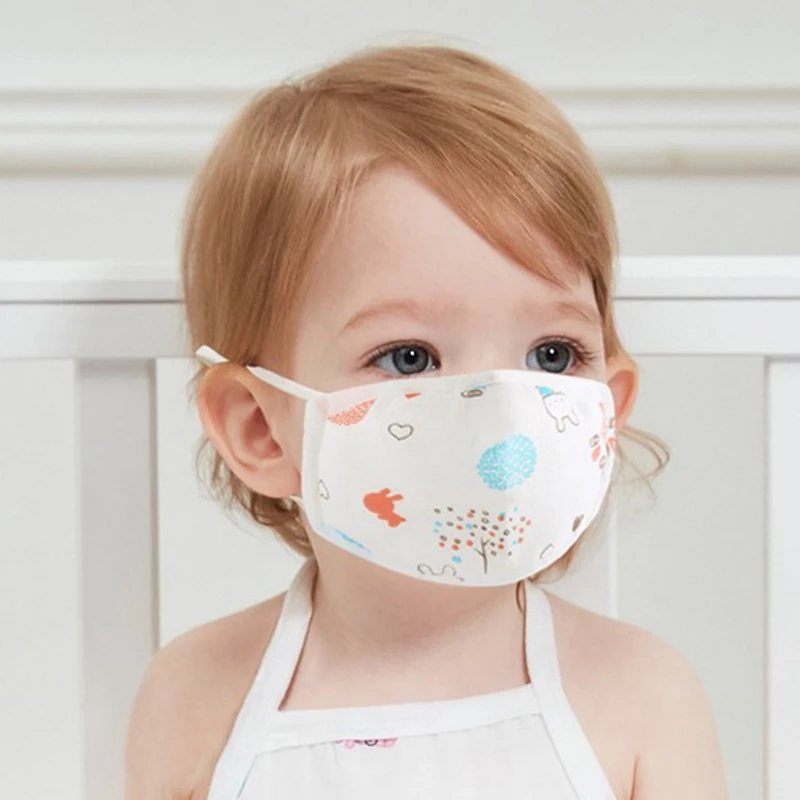 

PM2.5 Boy Girl Gauze Aged 0-2 Kids Mask Reusable Children Masks 4 Layers Face Mask Anti Dust Pollution Proof Filter Mouth Shield