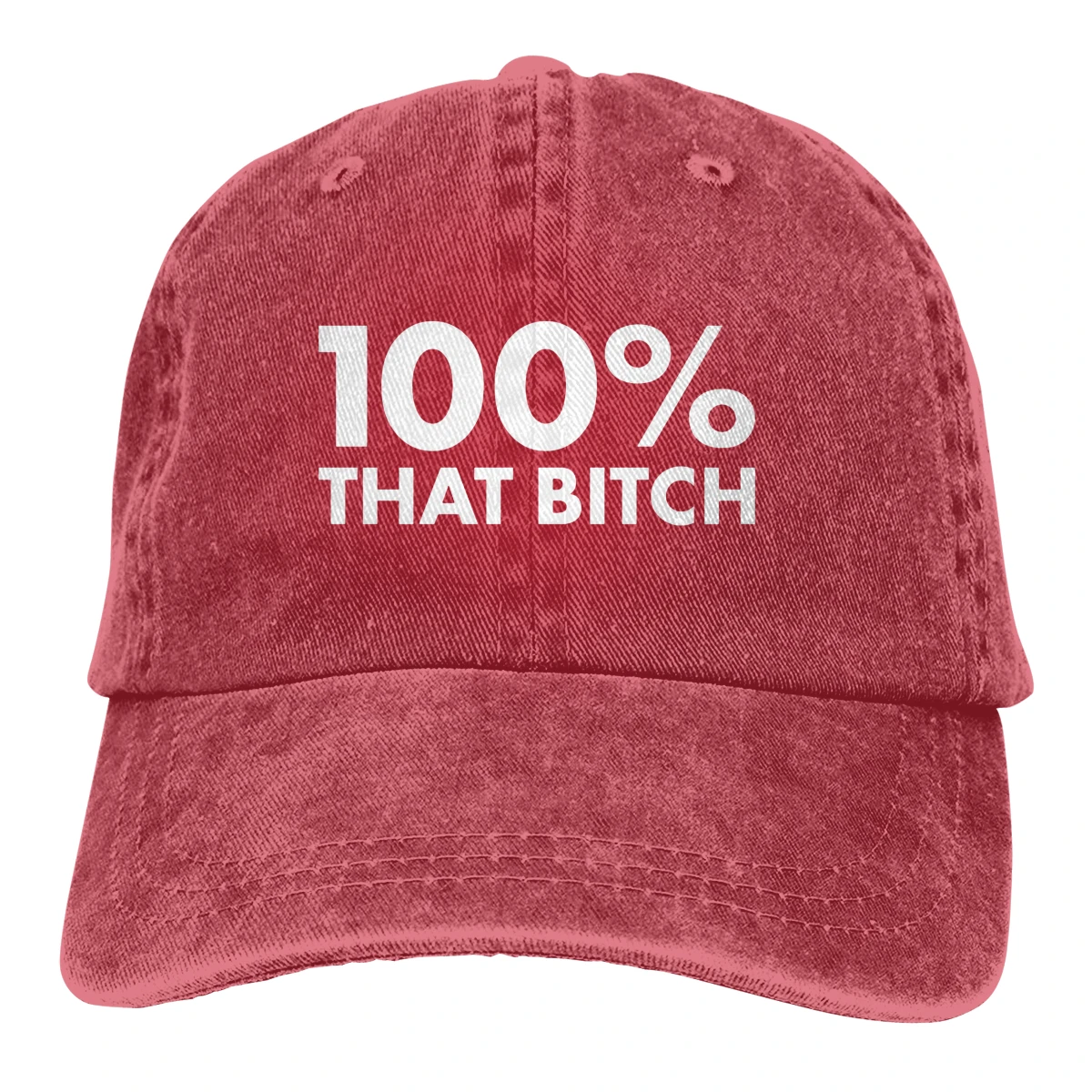 100% That Bitch Casquette Deep Heather унисекс мужская женская джинсовая бейсболка регулируемая