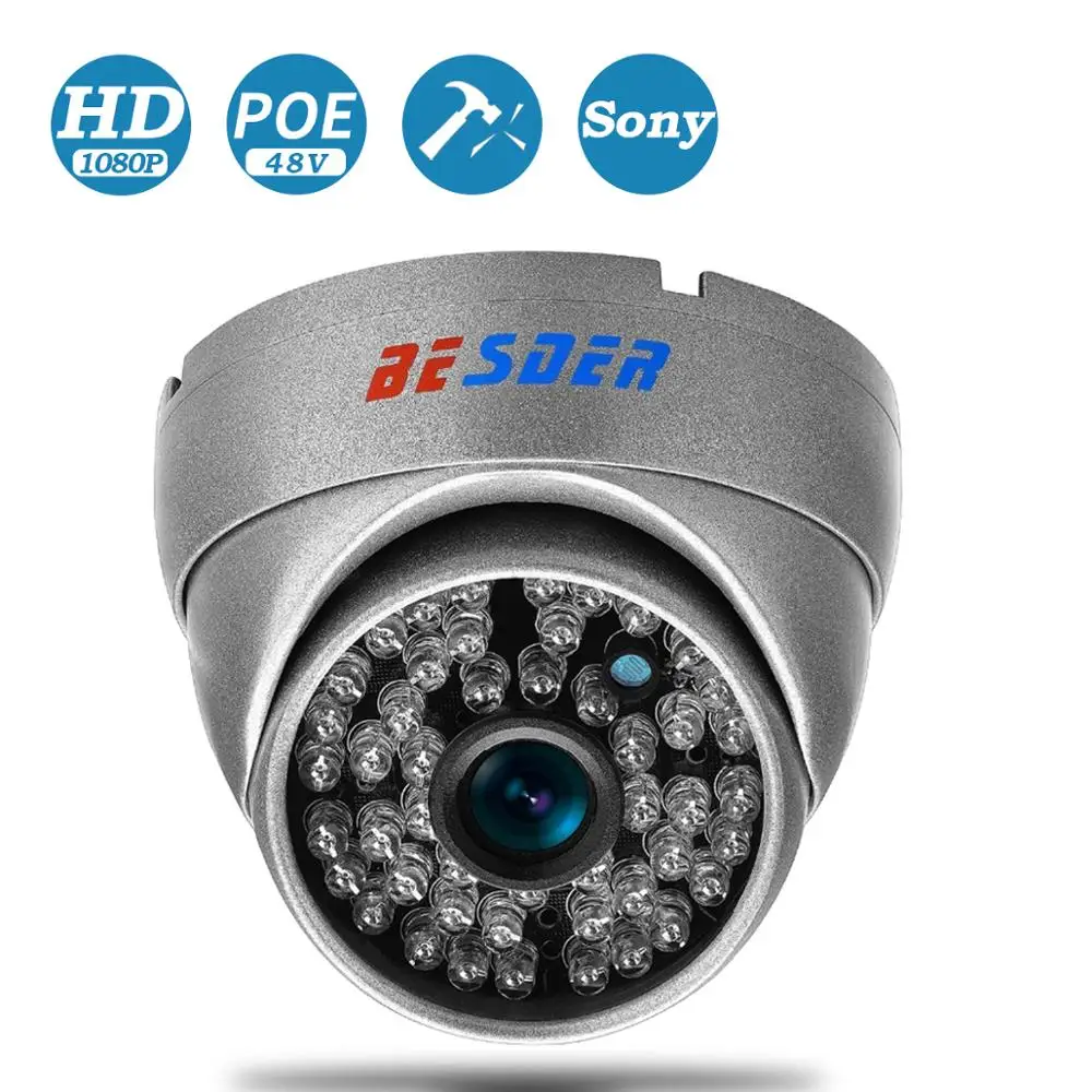 IP камера BESDER 1080P SONY STARVIS ночного видения H.265 металлический корпус видеонаблюдения