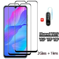 3 in 1 tempered glass huawei y8p y7p y6p screen protector y8 p huawei y 8p camera glass y8p huawei protective glass for y6p y8p
