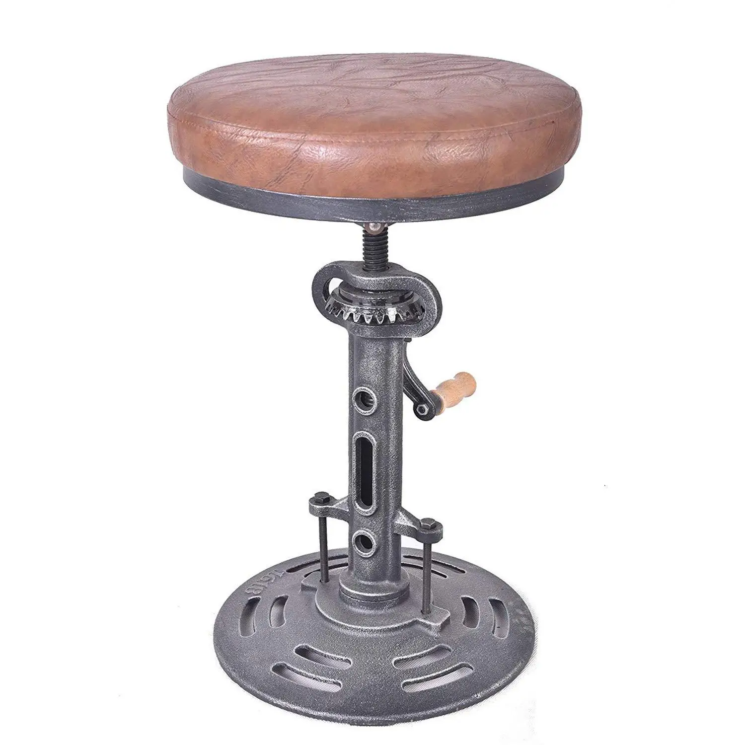 Винтажные промышленные барные стулья DIY с рукояткой для кафе кожаное кресло