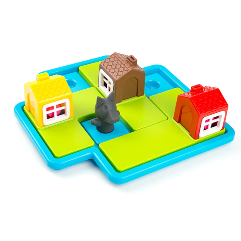 

Three Little Pigs Child Block Colorful IQ Training Smart Board Games Educational Intelligence Children Toy
