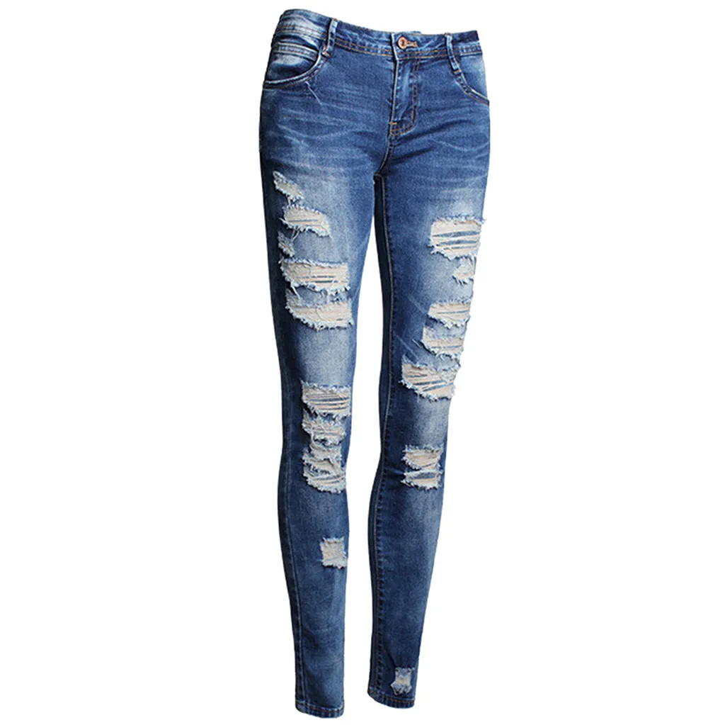 2019 модные новые популярные женские брюки с высокой талией карманные джинсы