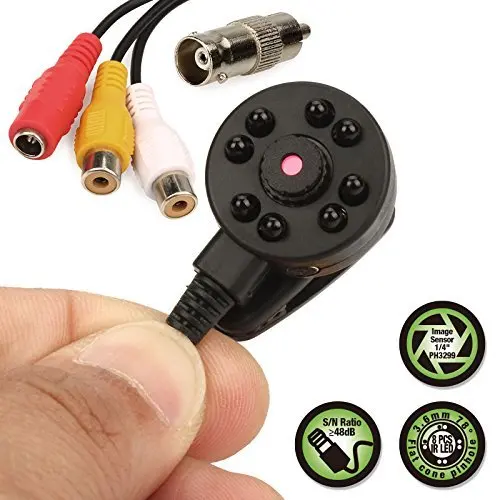 TM316 CCTV 1/3 sony CCD 1000TVL 3,6 мм широкий угол 8 шт. ИК светодиодный D/N 90 градусов широкоугольный объектив Мини HD камера видеонаблюдения - Цвет: TM316