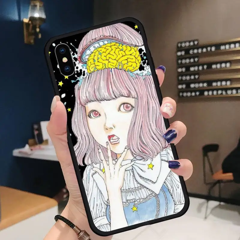 

shintaro kago Horror cartoons Phone Case for iPhone 11 12 pro XS MAX 8 7 6 6S Plus X 5S SE 2020 XR