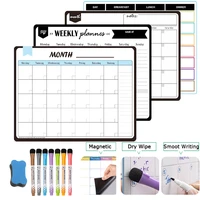 magnetic weekly monthly planner calendar dry erase fridge board erasable memo messages door board stickers writing template 2021