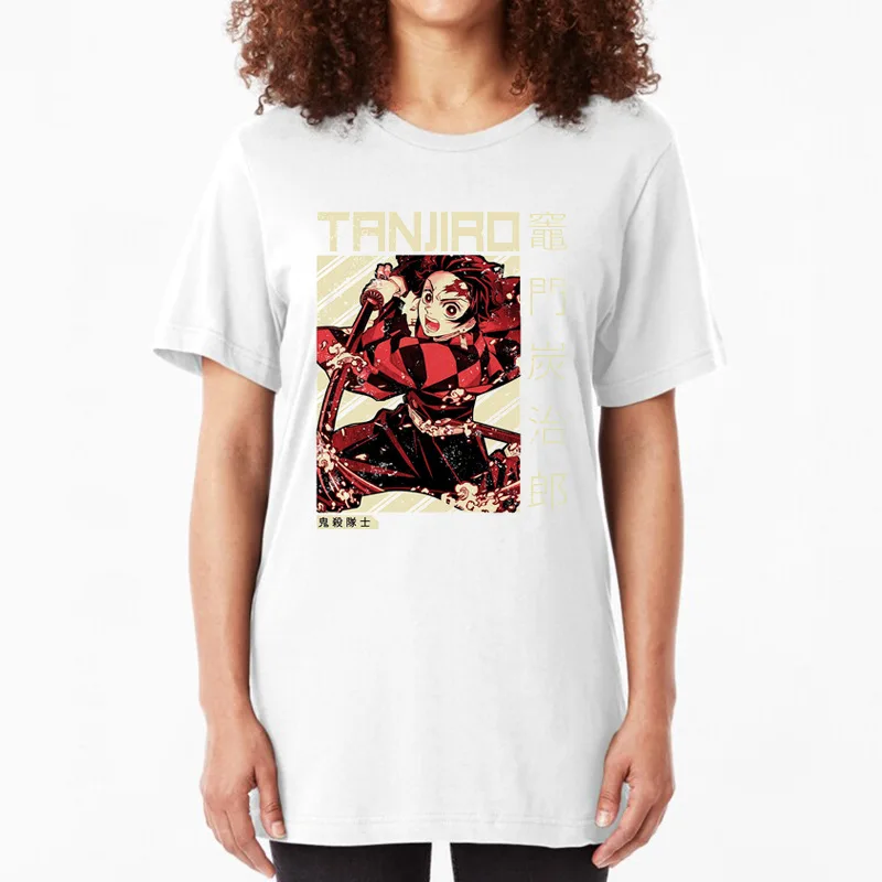 

WK Summer T-Shirts Casual Demon Slayer Tanjirou Japanese Streetwear Short Sleeve T Shirt Men Women Cotton Anime Manga