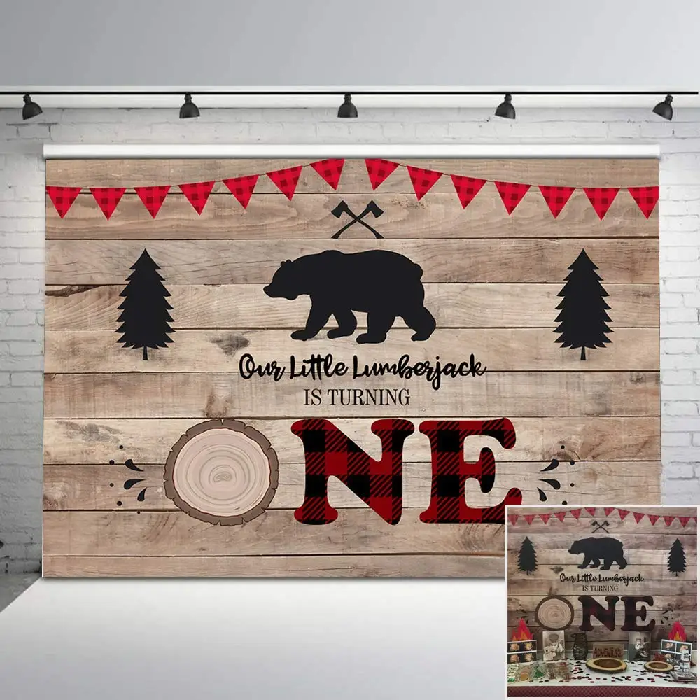 Вечерние фоны для студийной фотосъемки в клетку Buffalo Little Lumberjack с изображением