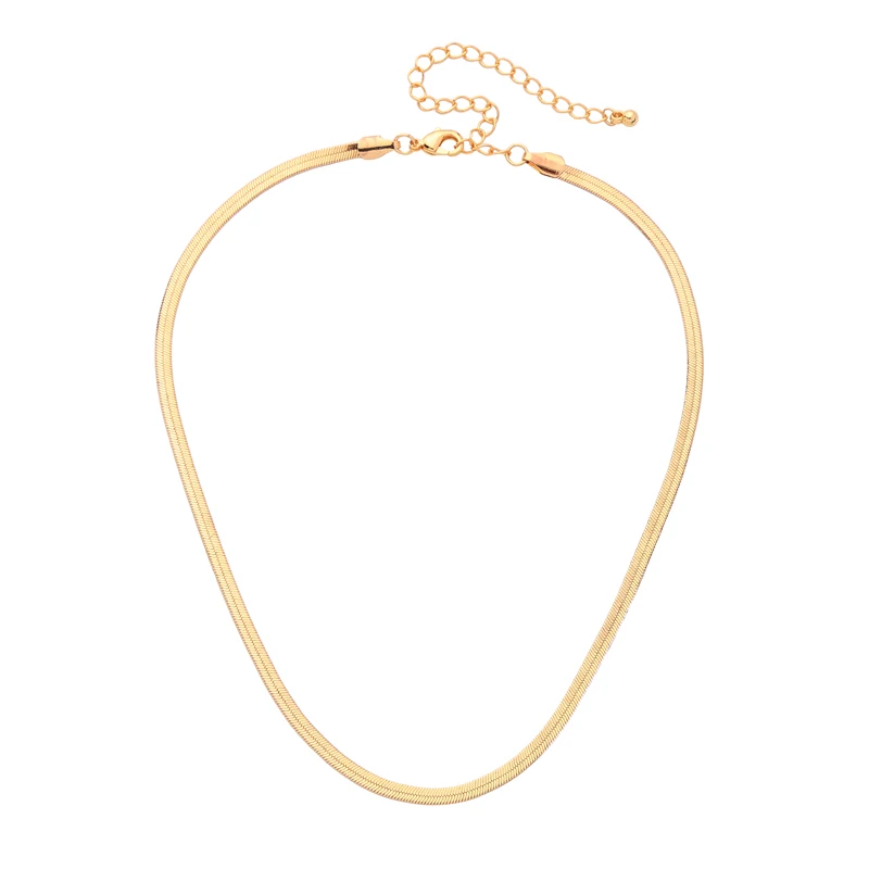 Золотое ожерелье с цепочкой в виде змеи колье для женщин подарок модные