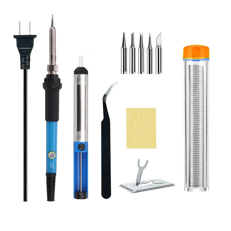 

60W Digital Electric Soldering Iron Kit Set Adjustable Temperature Soldering iron 220V 110V Welding Solder Rework Tools Ceramic