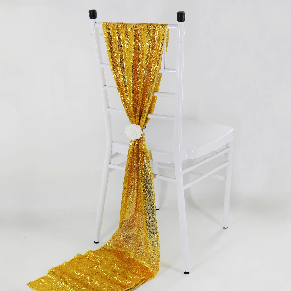 1pcs 30x275cm Sequin Table Runner Sparkly Wedding Party Decoration Party Event Bling Table Decoration Shiny Gold Color