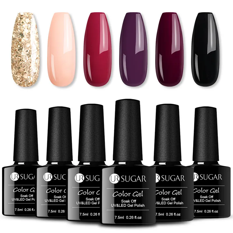 Набор гель-лаков для ногтей UR SUGAR набор дизайна 120 цветов 8/16 шт./лот | Красота и