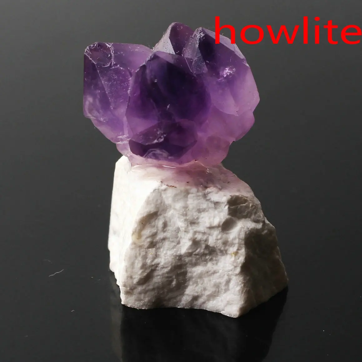 howlite 1 шт. смешанный природный Аметист Кристалл кластер с рок Грубые каменные минералы образец Рейки Исцеление Декор красочный подарок - Цвет: howlite