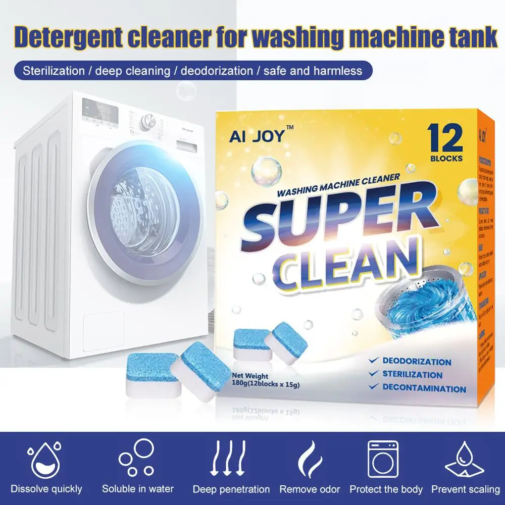 

1/6/8/12/28pcs Washing Machine Tank Cleaning Supplies Descaling Cleaner Tablets Effective Descaling Detergent