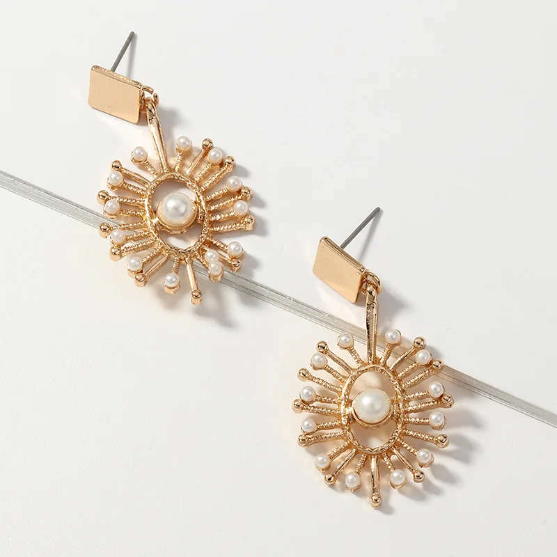 2019 Роскошные Имитация длинные серьги с жемчугом для женщин Подвеска золотого