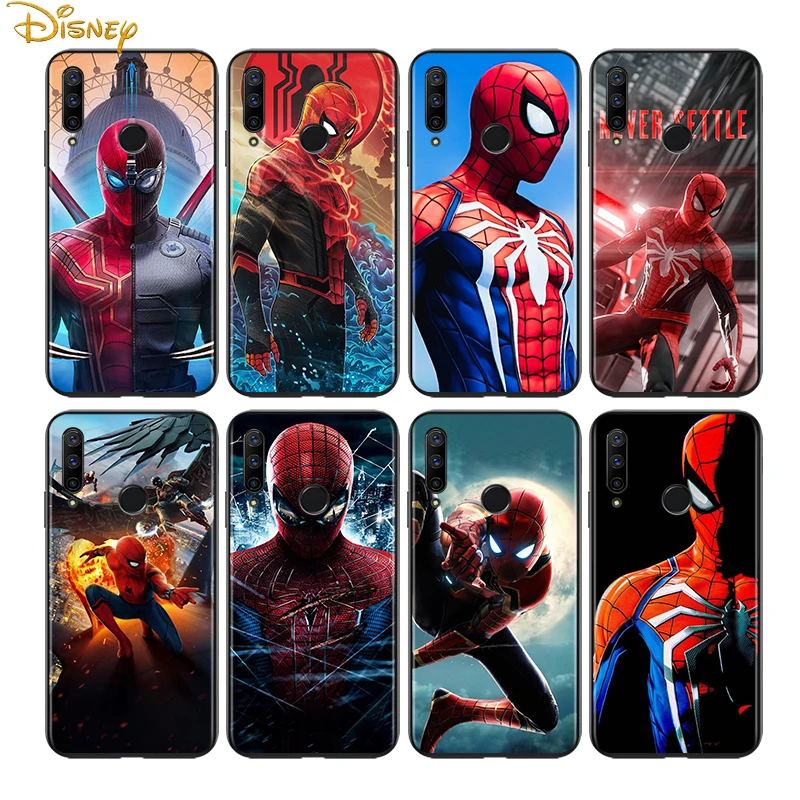 

Spiderman hero for Huawei Honor 30 20 10 9S 9A 9C 9X 8X MAX 10 9 Lite 8A 7C 7A Pro Silicone Black Phone Case