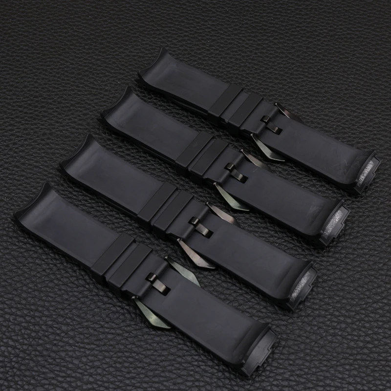 Pin buckle 24mm rubber strap men's watch accessory for Panerai sports waterproof silicone strap female bracelet watch band