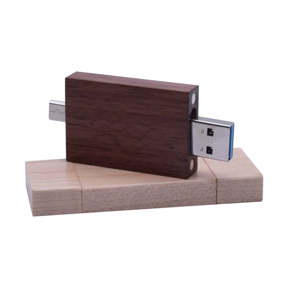 Деревянный OTG USB флешка 3 0 двойное использование мобильный телефон компьютер флэш