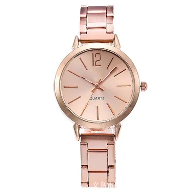 rose gold Повседневные кварцевые часы из нержавеющей стали с мраморным ремешком, аналоговые наручные часы, красивые модные классические женские часы - Цвет: rose gold
