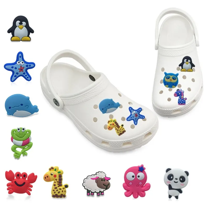 

Подвески для обуви в виде животных, пингвин, лягушка, краб, морская звезда, панда, Coala, украшения для обуви, аксессуары для обуви для собак, корги, подарок для мальчиков и девочек, 1-5 шт.