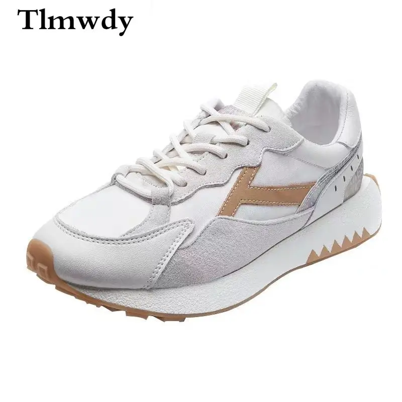 

Spring 2021 New Women's Thick-soled Sneakers Lace Up Comfortable Dad Shoes Casual Height-increasing Shoes Women Vulcanized Shoes
