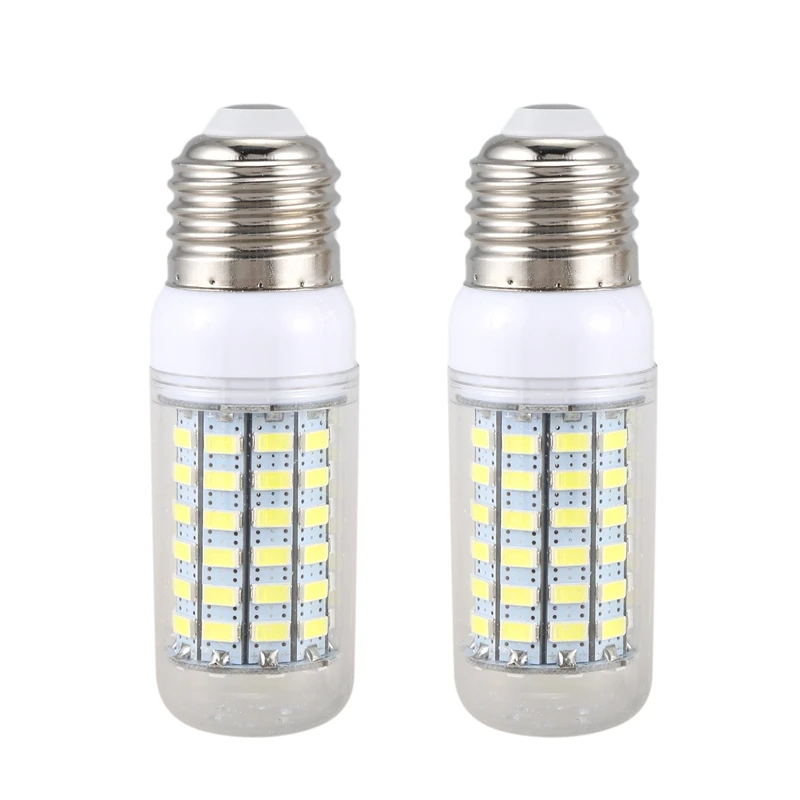 2 шт энергосберегающая лампа E27 220V 69 SMD 5730 1500LM 6000 6500K светодиодный светильник