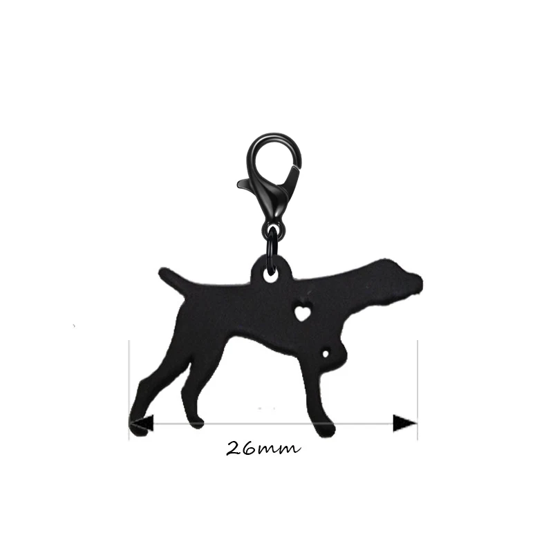 

Drop shipping German short haired pointer key chain with 11 mm plating lobster clasp custom pet memorial gift