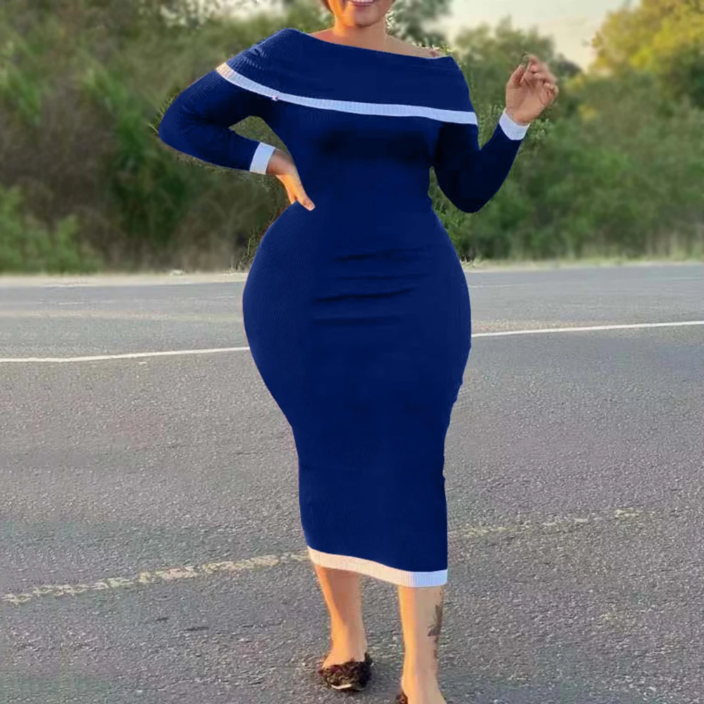 

Платье-макси черное с длинным рукавом и открытыми плечами, большого размера