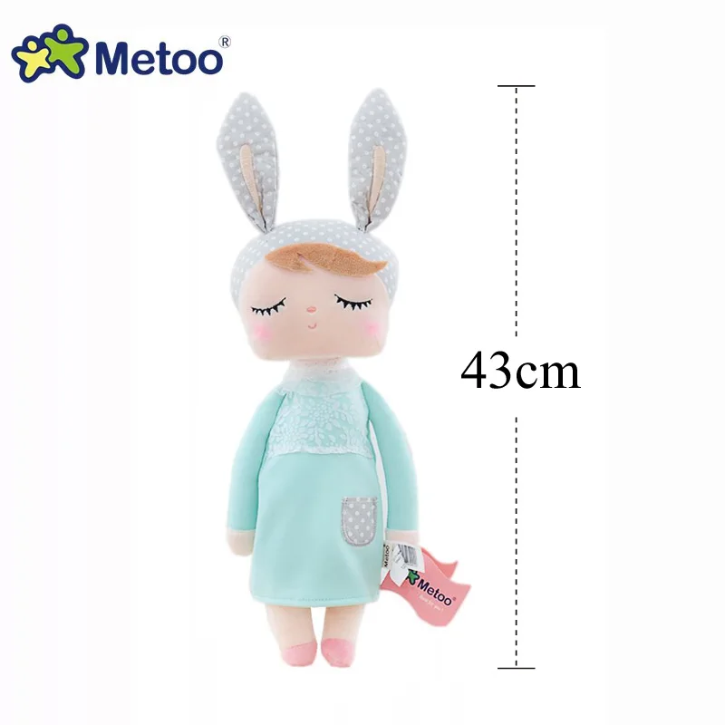 43cm Dreamy green Metoo кукла Анджела мягкий Игрушечный Кролик мягкие Животные плюшевые игрушки «кролик» Фруктовые Куклы для детей детская одежда для девочек и мальчиков рождественские подарки на день рождения - Цвет: 43cm Dreamy green