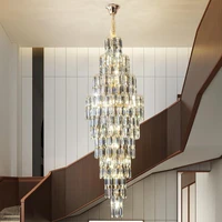 modern crystal led chandelier for living room stair decoration indoor lighting home decor ceiling chandelier pendant lights