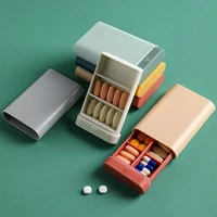 travel pill box holder weekly for pill storage box organizer container drug tablet dispenser independent lattice pill case