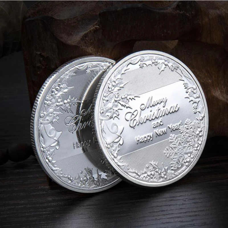 

2021 Colour Christmas Santa Claus Commemorative Coin Souvenir Collectible Art