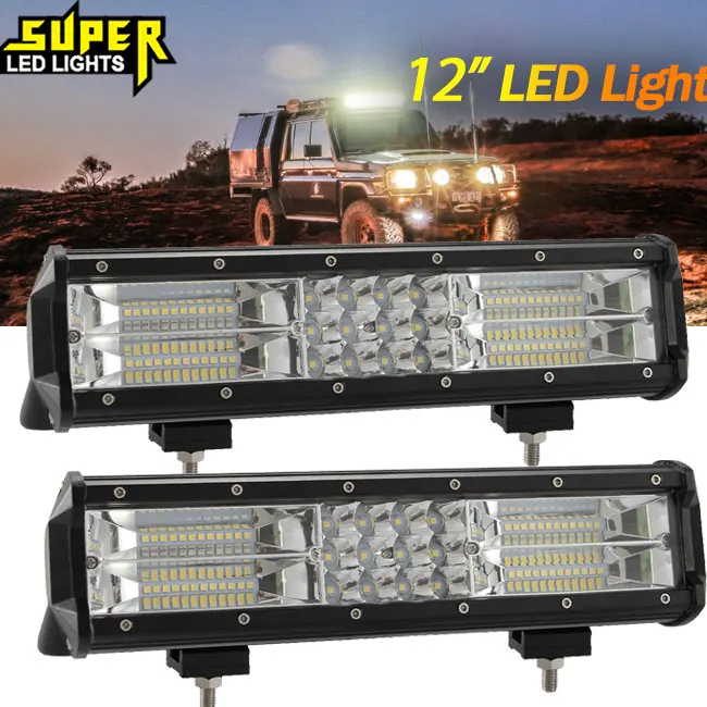 

1 Piece 12 Inch Light Bar/Work Headlight 180W 3 Rows Led Car Trailer Boat Trucks Tractor SUV ATV Niva 4x4 Parts