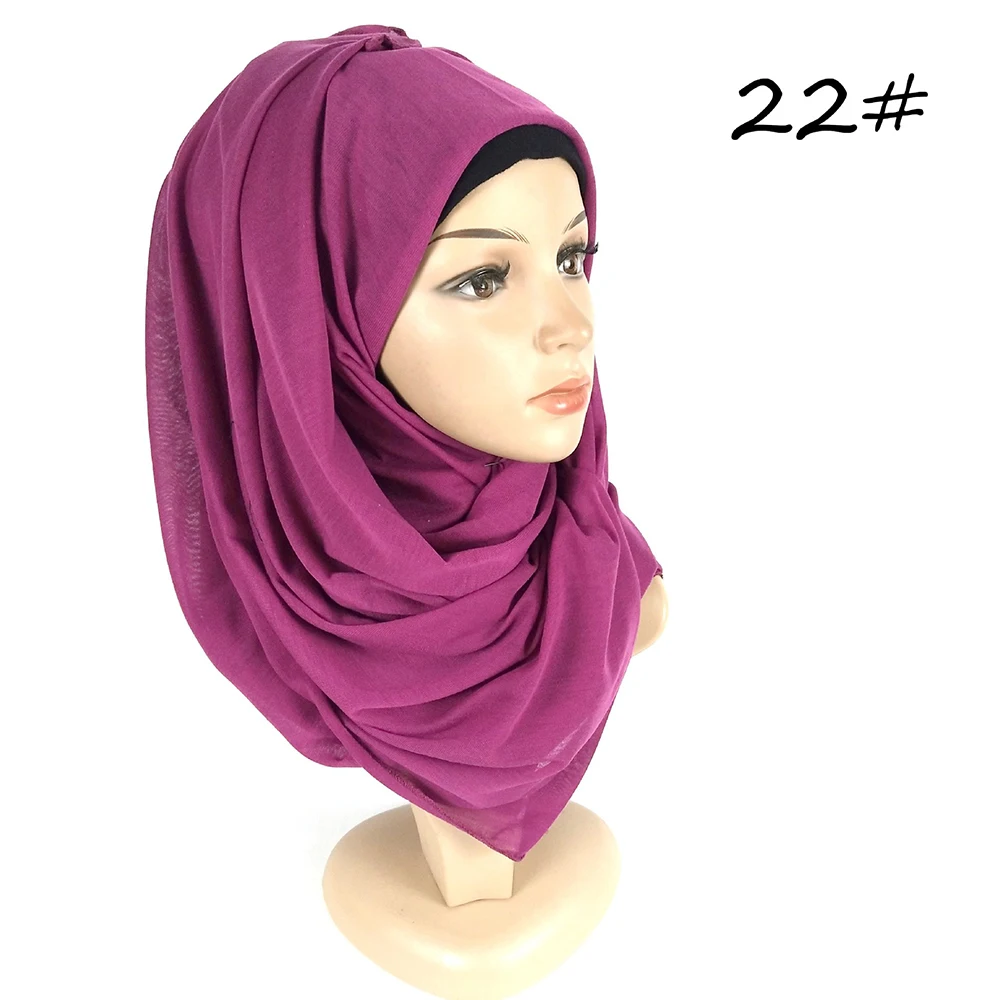 Женский головной платок хиджаб из джерси Abaya модный мусульманский тюрбан женский