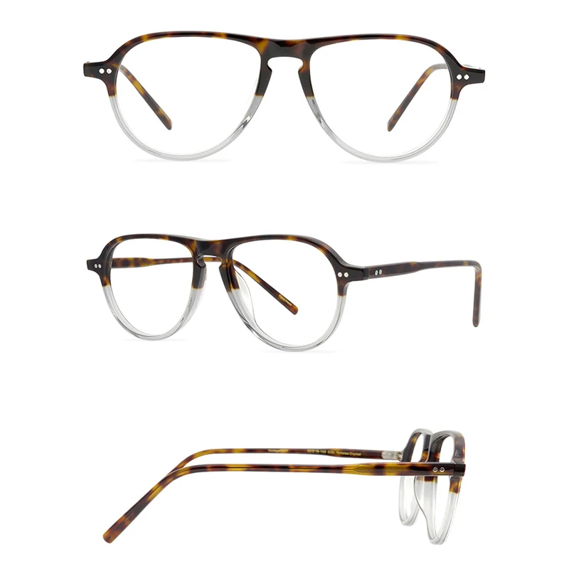 Belight Optical Women Men Pilot Big Shape Acetate Retro Vintage Prescription Eyeglasses Spectacle Frame Eyewear 9531
