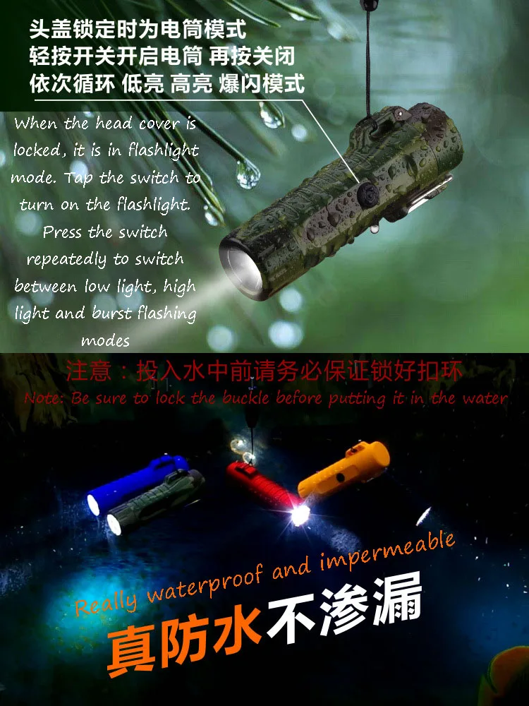 Уличный фонарик для кемпинга из АБС долгое время герметичная водонепроницаемая