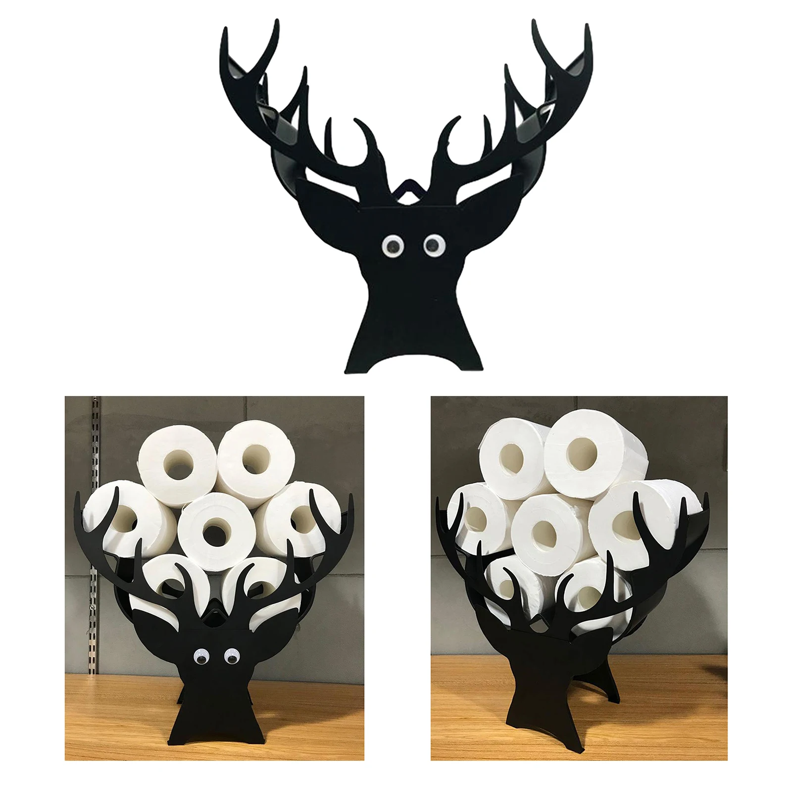 

Toilet Roll Holder Tissue Storage Stand Rack Bathroom Powder Room Organization