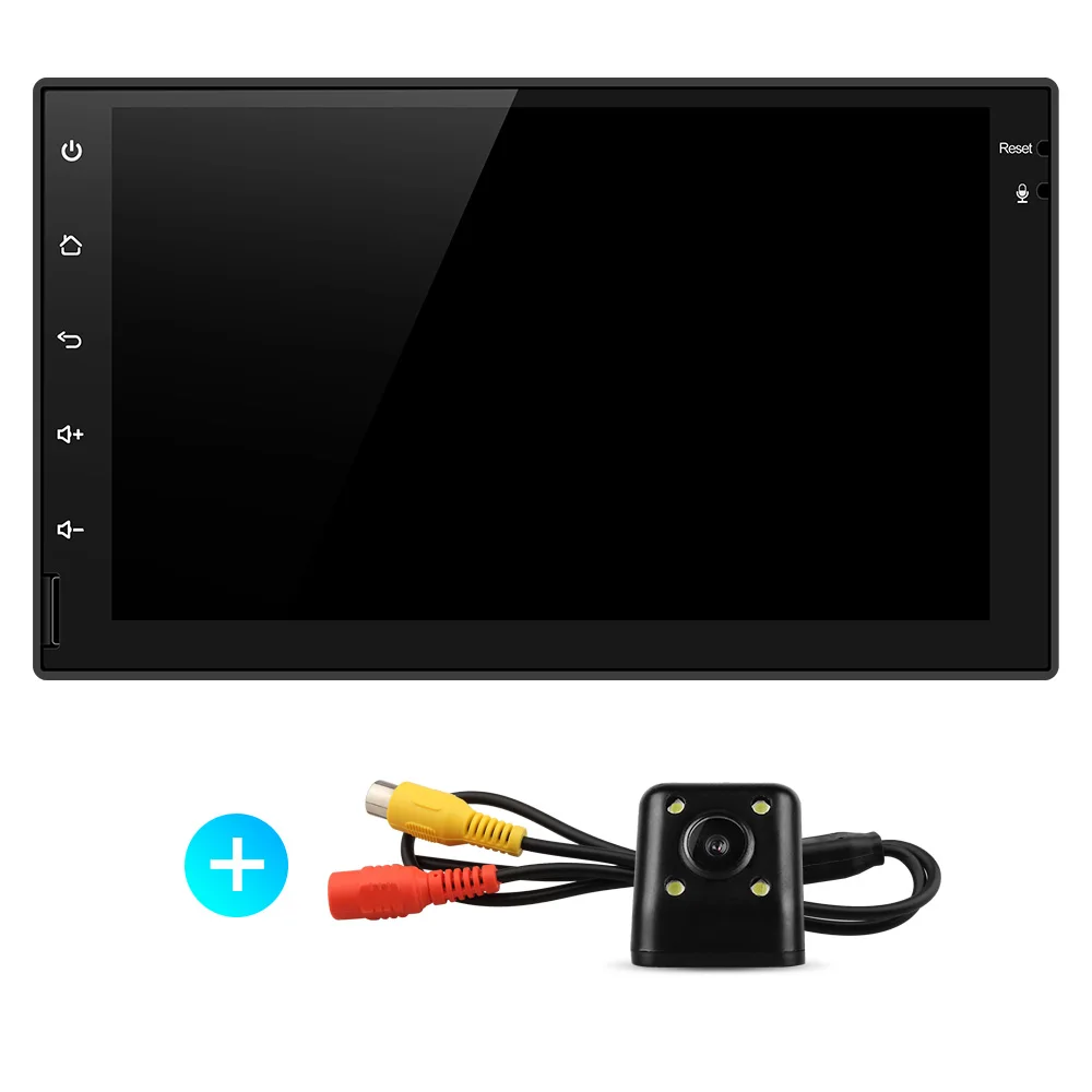 with camera Asottu cwd7060 2 г Android 8.1 dvd-gps-навигация Радио Видео плеер стерео Универсальный 2 DIN радио Автомобильный мультимедийный плеер, GPS - Цвет: with camera