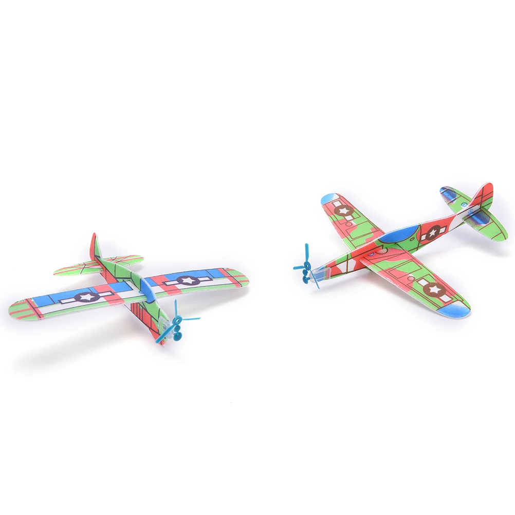 

12Pcs DIY Hand Throw Aircraft Flying Glider Toy Planes Airplane Made Of Foam Plast Party Bag Fillers Children Kids Toys Game