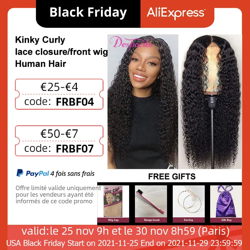 

28 30 Inch Kinky Curly 13x4 Lace Front Human Hair Wigs On Sale 180% Remy Brazilian Pre Plucked 4x4 Lace Closure Wigs For Women