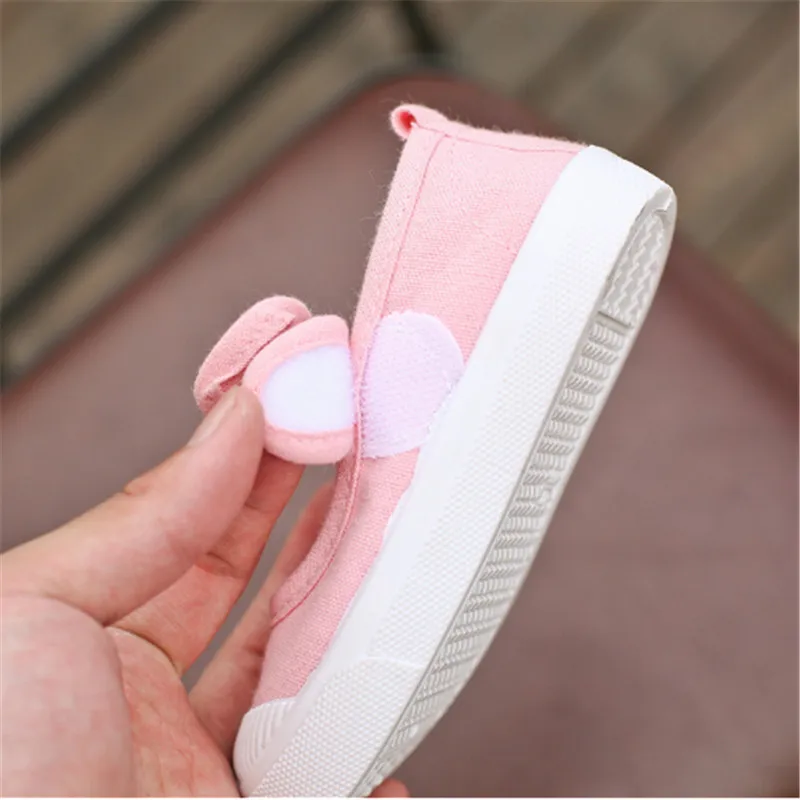 spring 2019 Baby Girl Shoes Canvas Casual Kids With Bowtie Bow-knot Solid Candy Color Girls Sneakers Children Soft | Детская одежда и