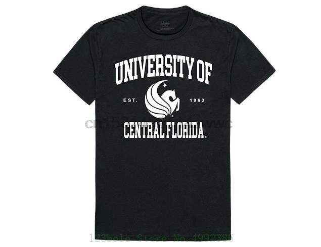 Ucf Университет центрального Флориды рыцари черный колледж хлопок футболки топы с