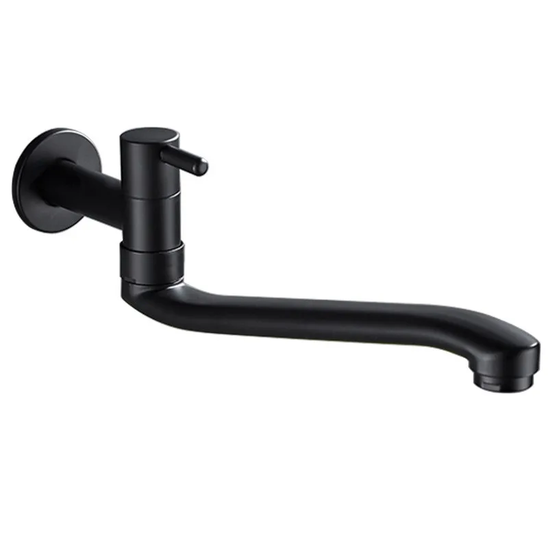 

Bathroom Faucet Kitchen Faucet Stainless Steel Washbasin Black Color Single Cold Water Tap Bathroom Accessories