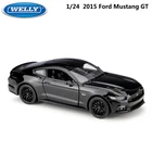 WELLY литая модель автомобиля масштаб 1:24 2015 Ford Mustang GT классическая модель автомобиля металлический спортивный автомобиль из сплава игрушечный автомобиль для детей подарок коллекционная