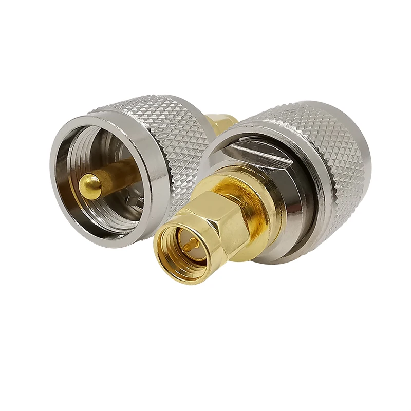 

1Pcs RF Adapter UHF PL-259 PL259 Male to SMA Male Plug Straight Coax Coaxial Connector Test Converter