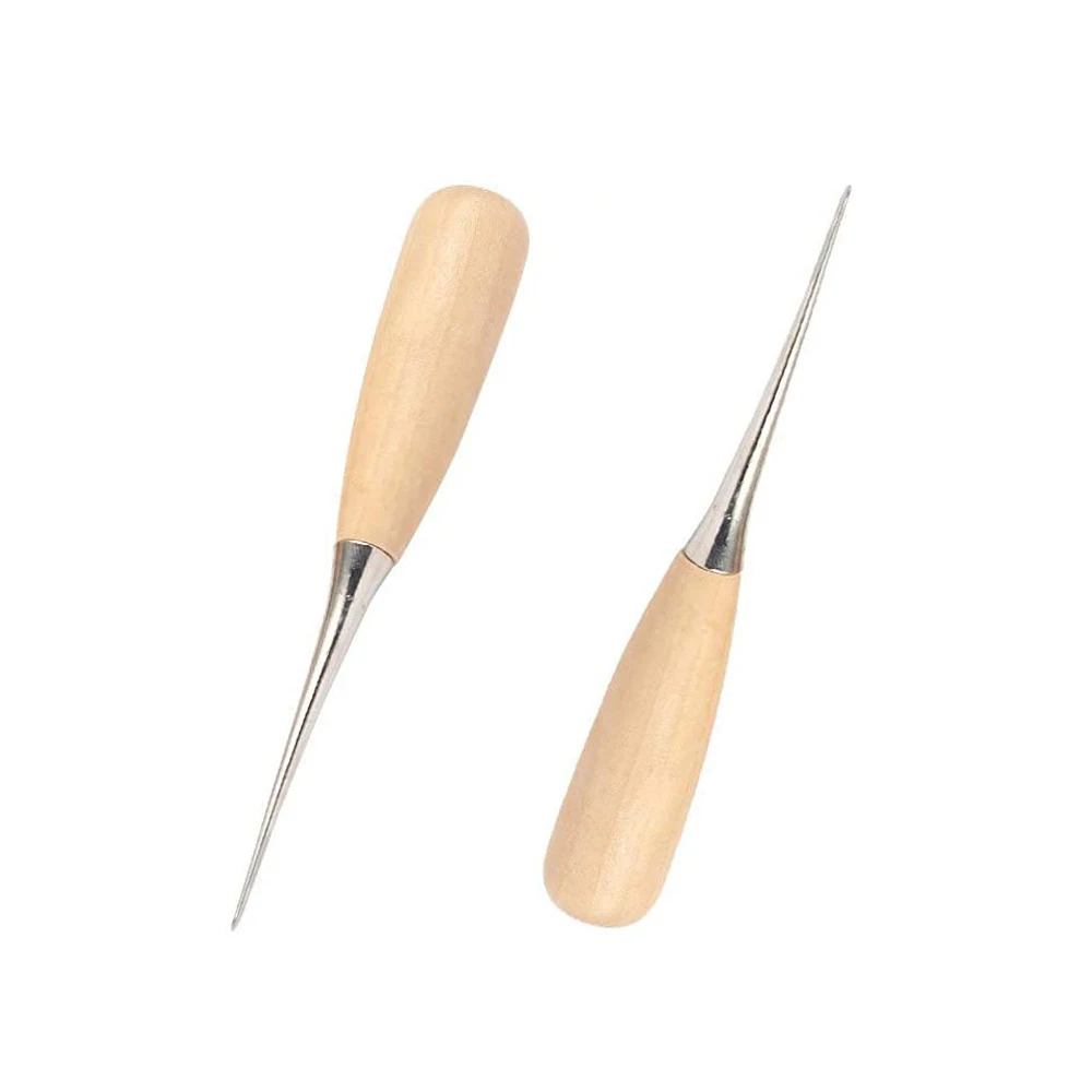 1 шт. кожаная швейная Awl деревянная ручка инструмент Штифт Пробивка для DIY Кожа