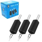 Стерилизованные одноразовые Силиконовые тату-ручки, прозрачные силиконовые резиновые трубки для тату-игл, 15 шт., 5R, 30 мм