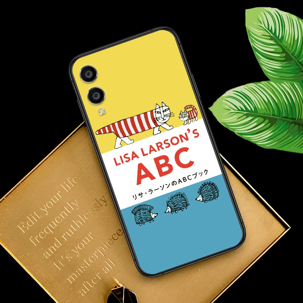 

Cartoon Cat Lisa Larson Phone Case For Huawei Honor 6A 7A 7C 8 8A 8X 9 9X 10 10i 20 Lite Pro Play black Cover Pretty Cell Trend